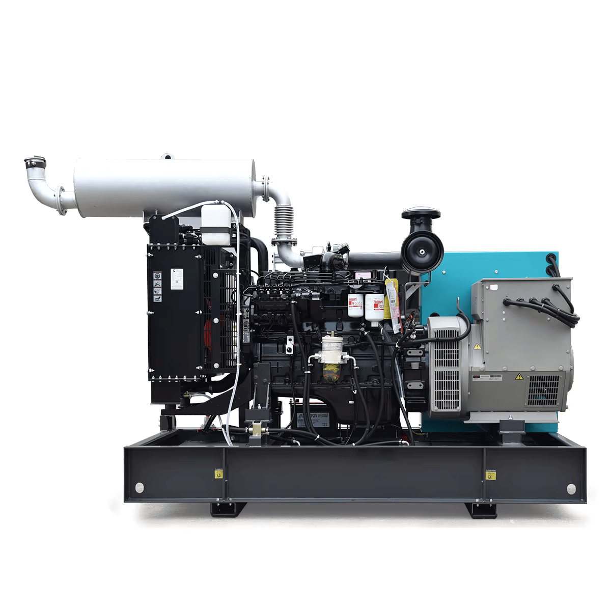 Engine Brand Cummins, engine Model 6 BT, Alternator Stamford, rated power 100kVA Open type, Assembled Pakistan, warranty 2 years or 2000hours